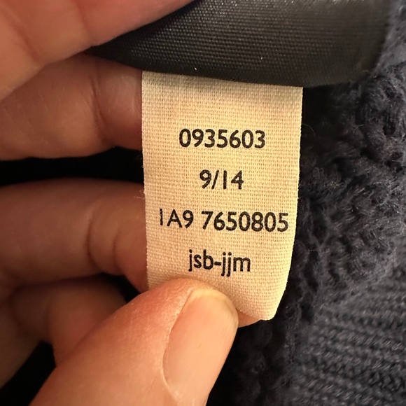 Tommy Hilfiger Sweater S Vintage Y2K Navy Blue Cotton Crochet Classic Coastal - Picture 7 of 8